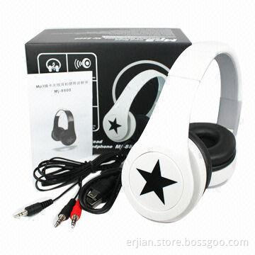 Promotional cheap headphones with fashionable design, MP3 functions